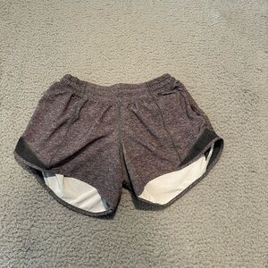 Lululemon Hotty Hot Short II Long 4" Heather Lux Multi Black Lined Swift Sz 4